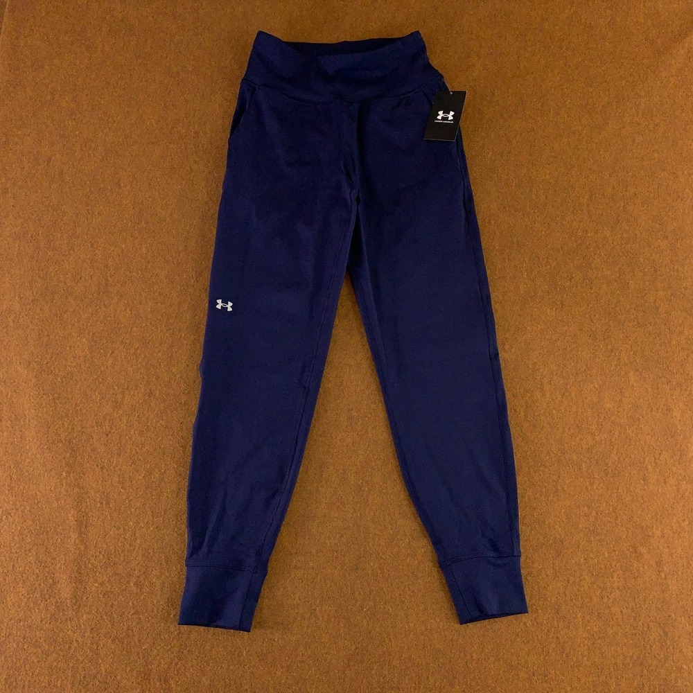 Under Armour‎ Womens X-Small Blue Stretch High Rise Fitted Movement Joggers NWT